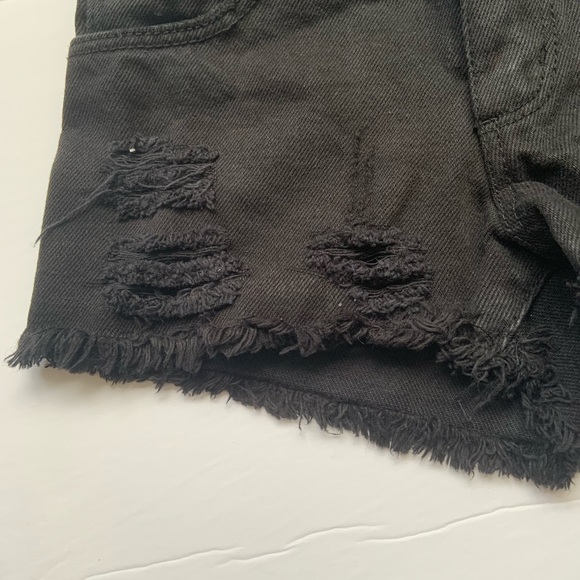 Zara Girls Damaged Denim Shorts - Picture 5 of 5